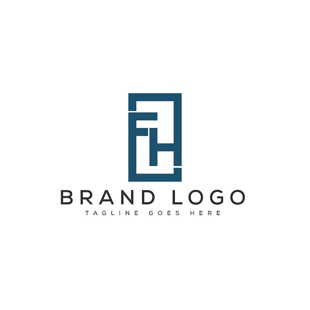 Logotipos vectoriales creativos con la letra FH