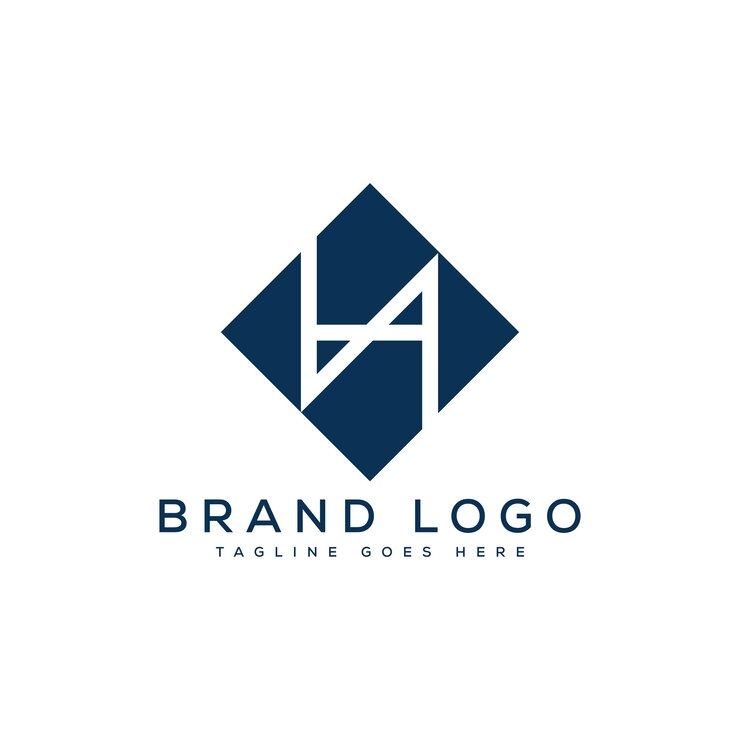 Vector logotipos vectoriales creativos con la letra ha