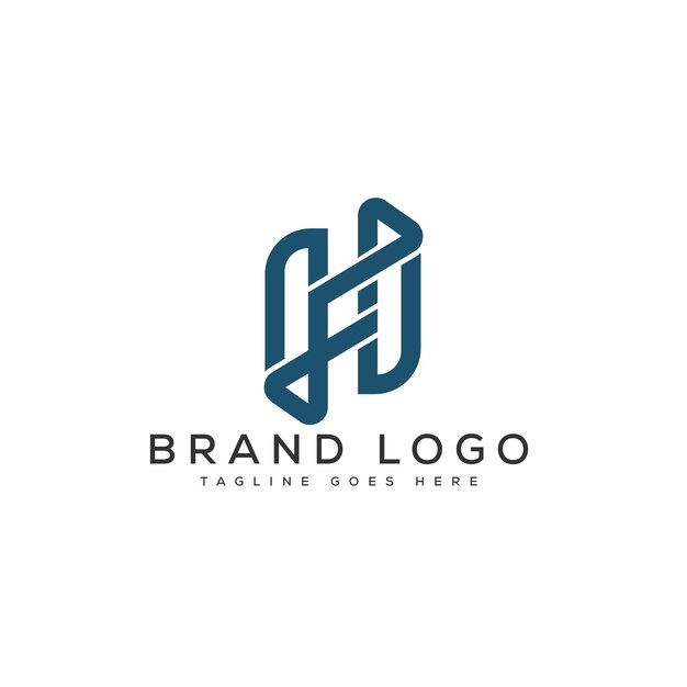 Logotipos vectoriales creativos con la letra HF