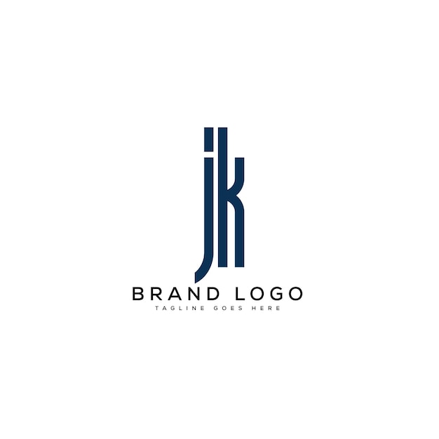 Logotipos vectoriales creativos con la letra JK