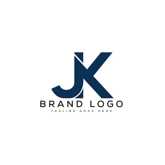 Logotipos vectoriales creativos con la letra jk