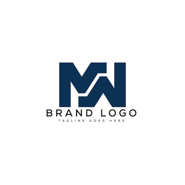 Logotipos vectoriales creativos con la letra MW