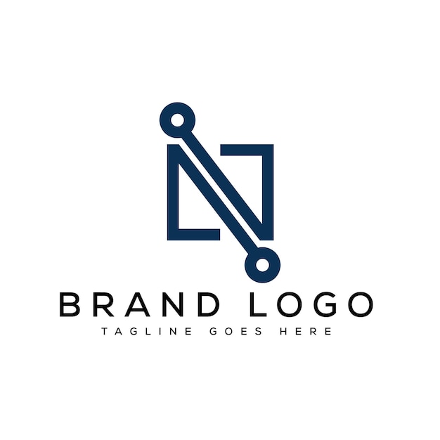 Logotipos vectoriales creativos con la letra N