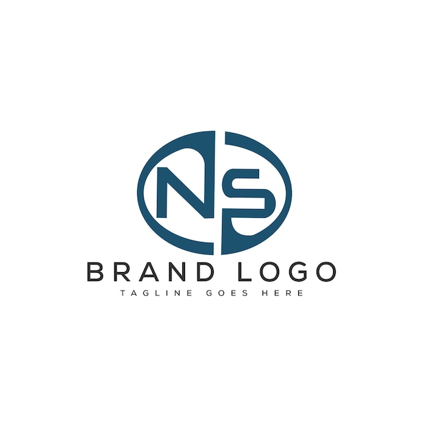 Logotipos vectoriales creativos con la letra NS