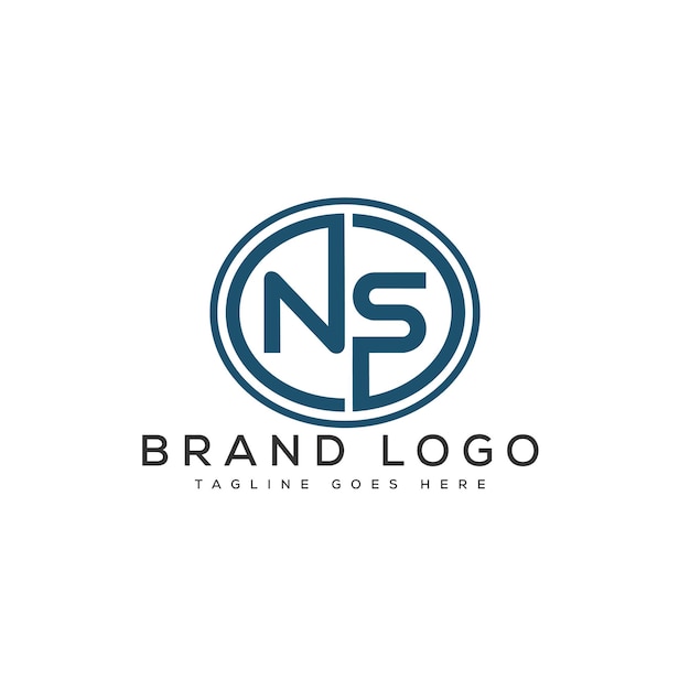 Logotipos vectoriales creativos con la letra NS