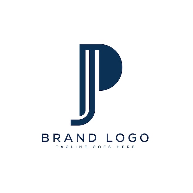 Logotipos vectoriales creativos con la letra PJ