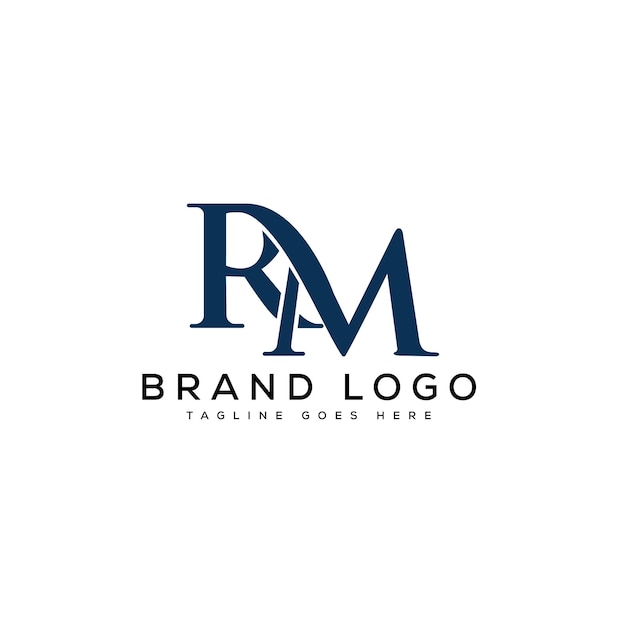 Logotipos vectoriales creativos con la letra RM