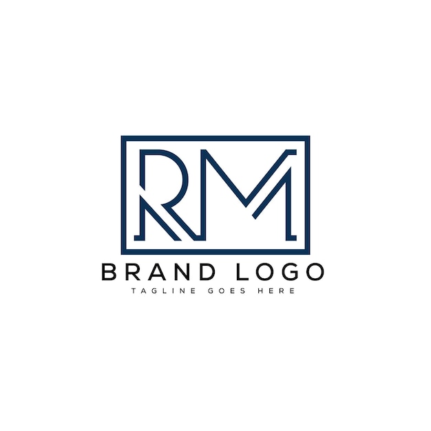 Logotipos vectoriales creativos con la letra RM