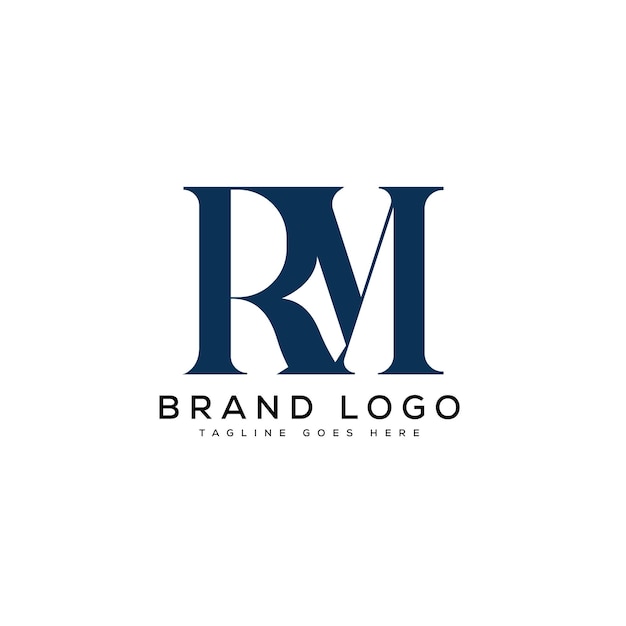 Logotipos vectoriales creativos con la letra RM