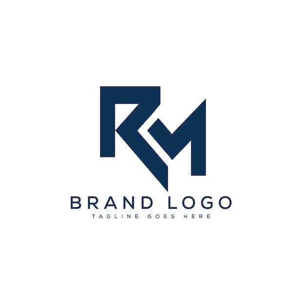 Logotipos vectoriales creativos con la letra RM
