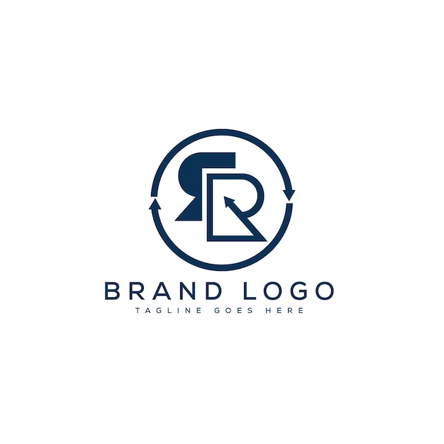 Logotipos vectoriales creativos con la letra RR