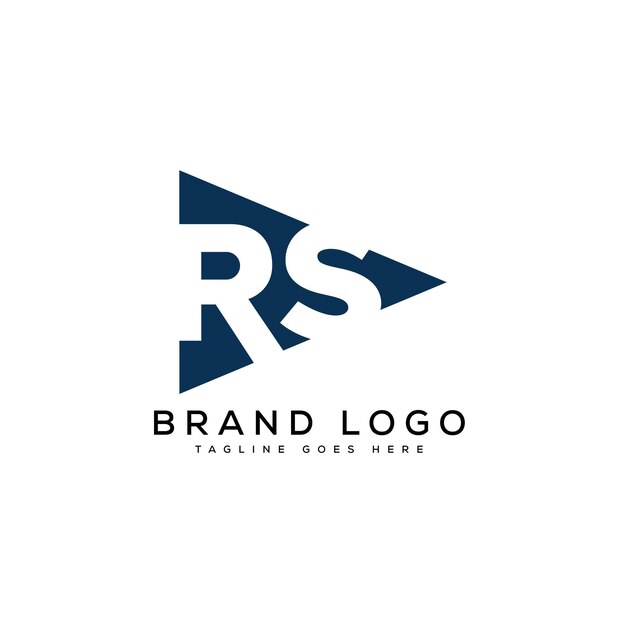 Logotipos vectoriales creativos con la letra RS