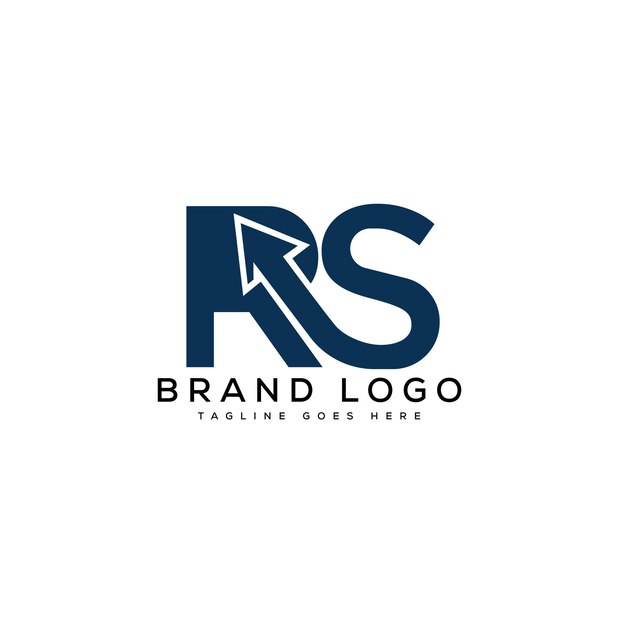 Logotipos vectoriales creativos con la letra RS