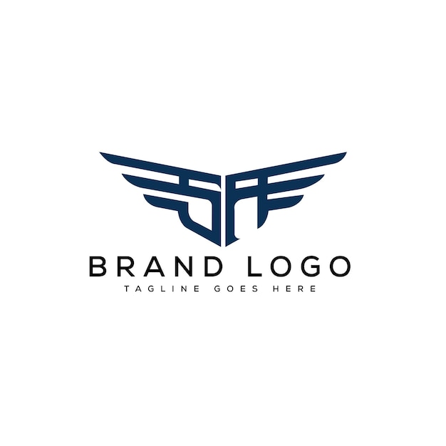 Logotipos vectoriales creativos con la letra SA
