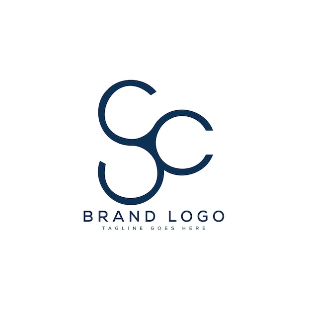 Logotipos vectoriales creativos con la letra SC