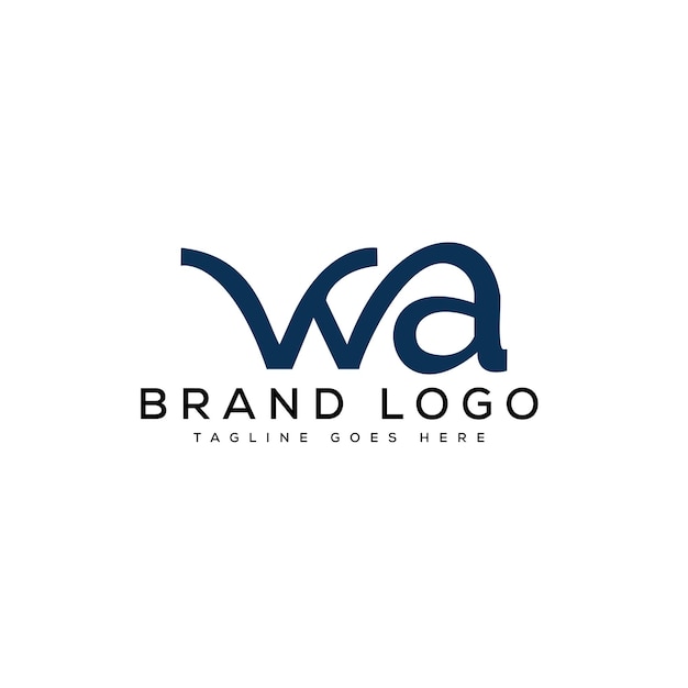 Logotipos vectoriales creativos con la letra WA