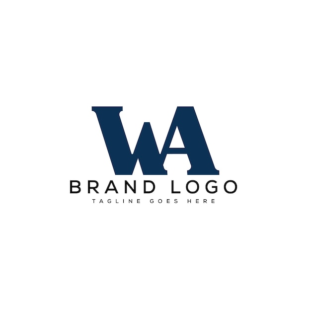 Logotipos vectoriales creativos con la letra WA