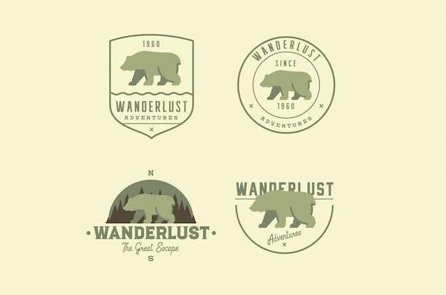 Logotipos de viajes de aventura