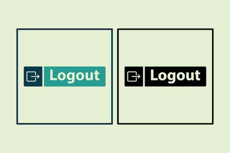 Vector logout icon icon related to ui elements suitable for web site app user interfaceselement printable etc solid icon style simple vector design editable