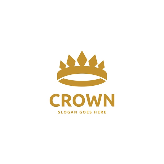 Logre realeza de marca con un logotipo de corona que brille