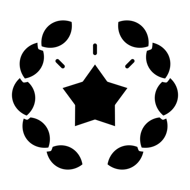 Logro del juego Glyph Ilustración en negro sólido