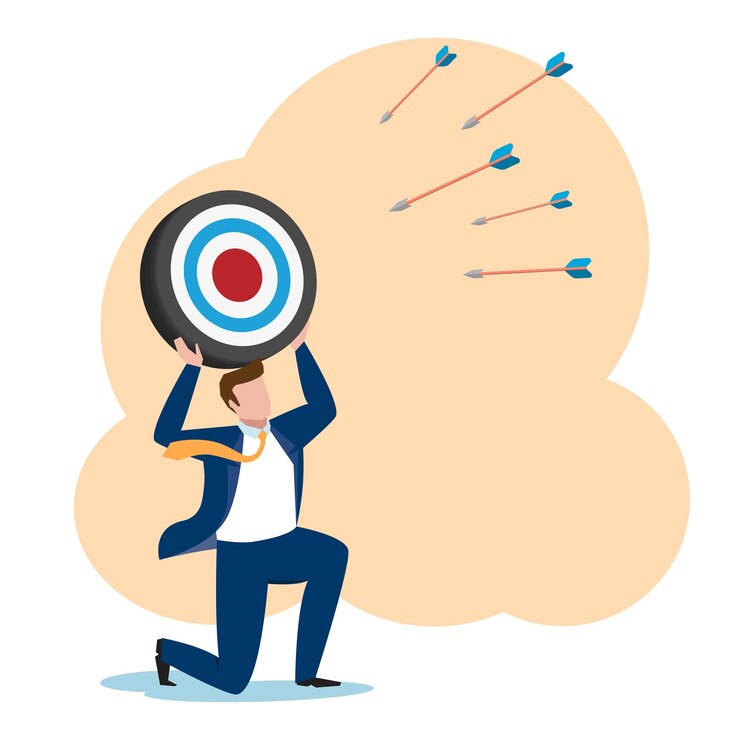 Vector logro de la meta del líder. ilustración de vector de negocio de concepto, motivación, apoyo y socio,