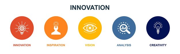 Logro objetivo rendimiento recompensa objetivo iconos Plantilla de diseño infográfico Concepto creativo con 5 pasos