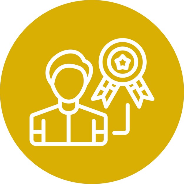 Logros de diseño vectorial Estilo del icono