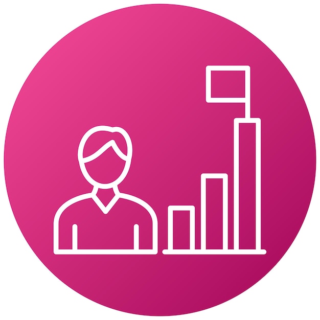 Logros de diseño vectorial Estilo del icono
