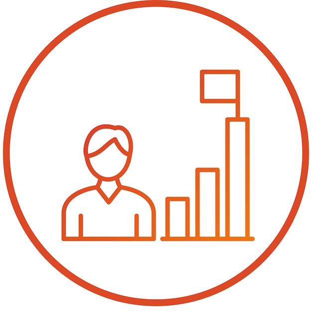 Logros de diseño vectorial Estilo del icono