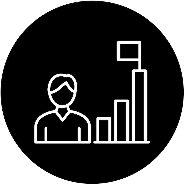 Logros de diseño vectorial Estilo del icono