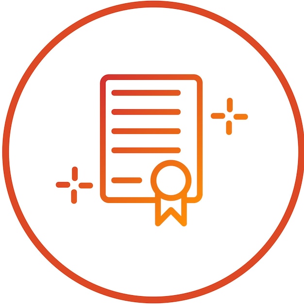 Logros de estudio de diseño vectorial Estilo de icono