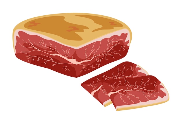 Loncha de jamón prosciutto crudo charcutería de carne jamón de parma curado en seco italiano delicioso tradicional