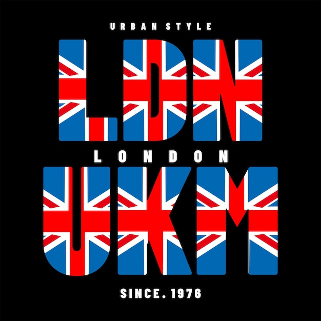 Londres eslogan tipografía gráfica motivación camiseta impresión diseño vector ilustración