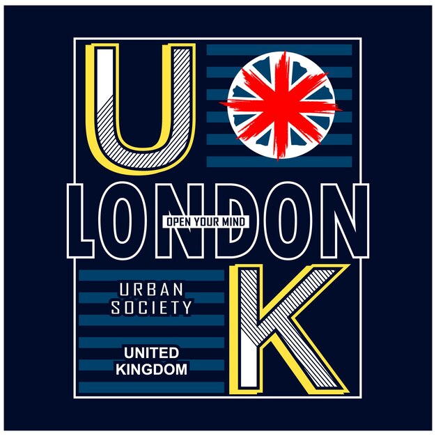 Vector londres, reino unido diseño tipográfico