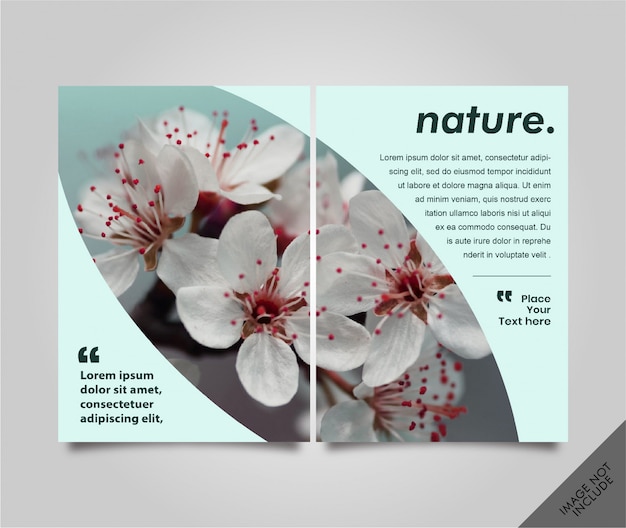 Vector lookbook flyer nature seamless página