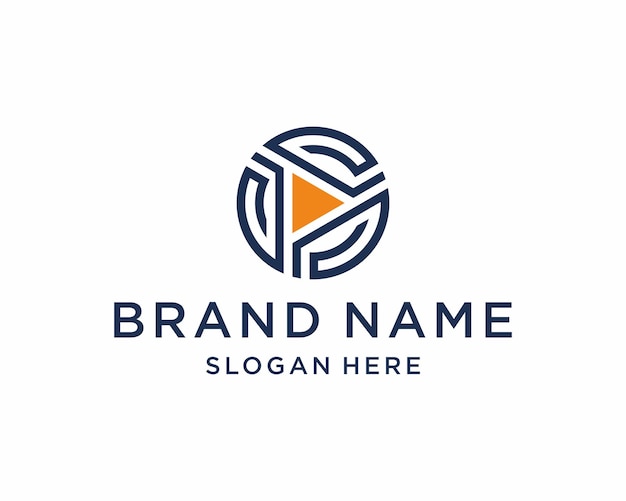 Loop Video Logo Design Template cine video vector play butom vector