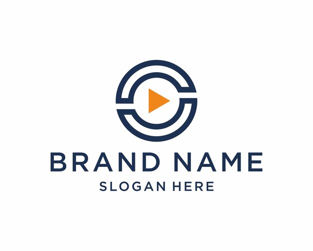Loop Video Logo Design Template cine video vector play butom vector
