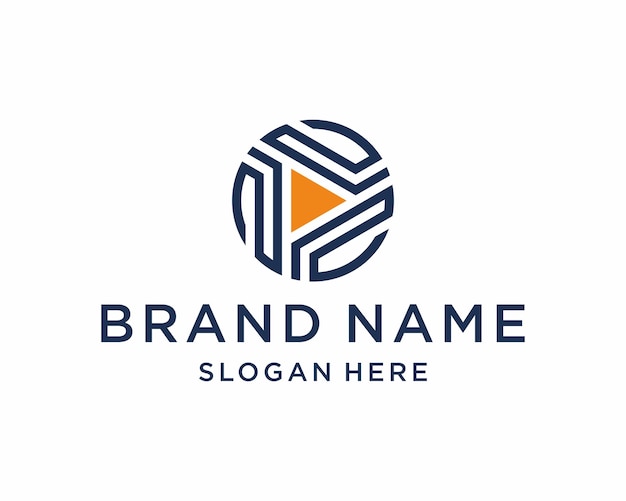 Loop Video Logo Design Template cine video vector play butom vector