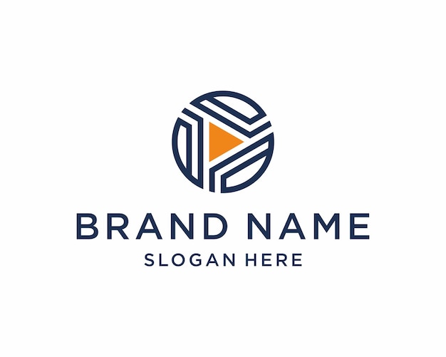 Loop Video Logo Design Template cine video vector play butom vector