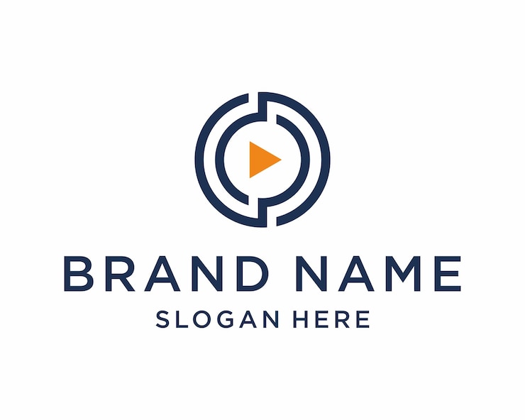 Vector loop video logo design template cine video vector play butom vector