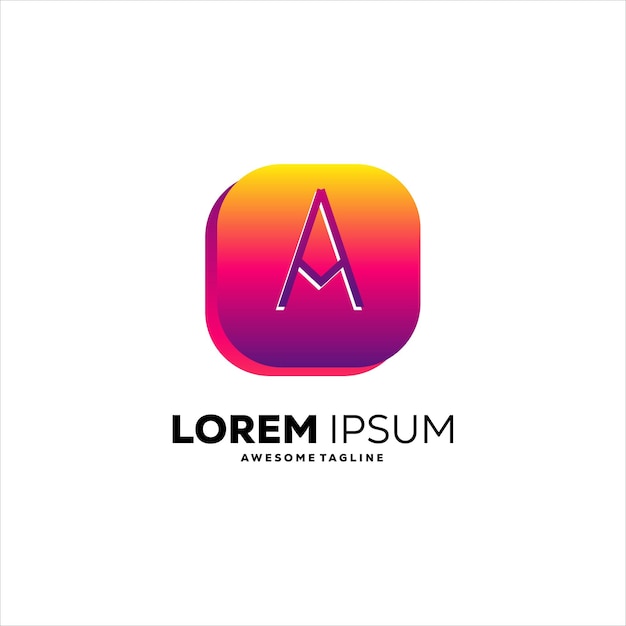 Lorem ipsum diseño de logotipo degradado colorido