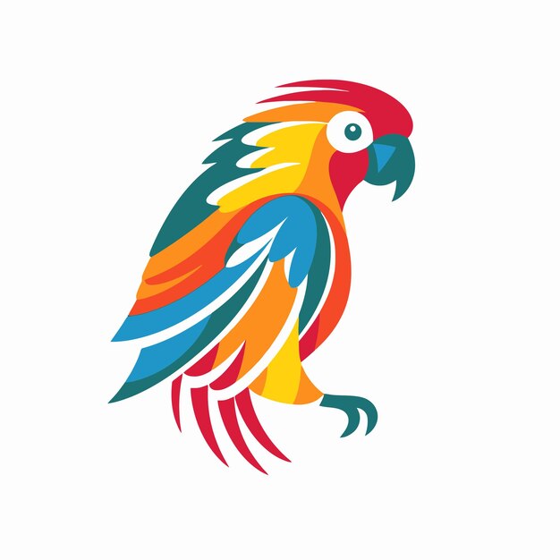 loro aislado en blanco
