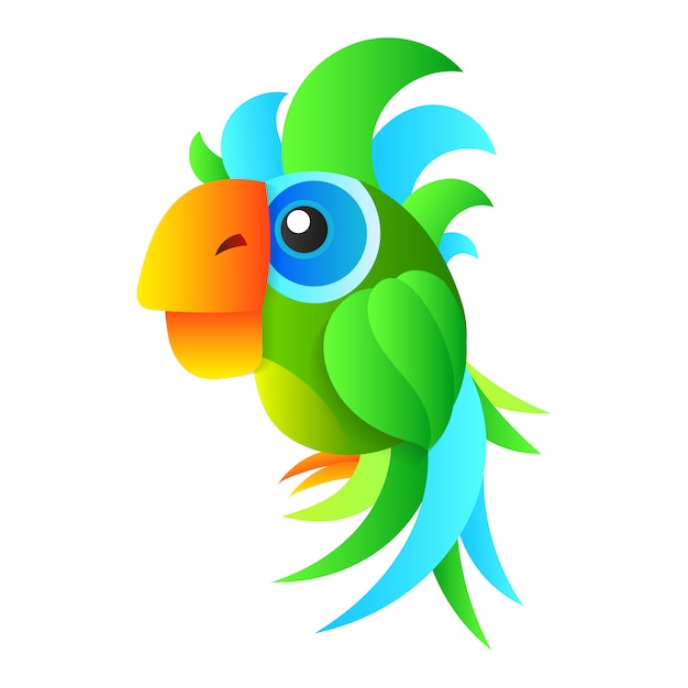 Loro lindo de dibujos animados