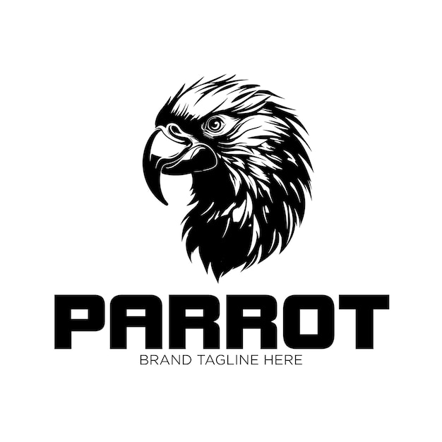 Loro vektor mínimo animal logo