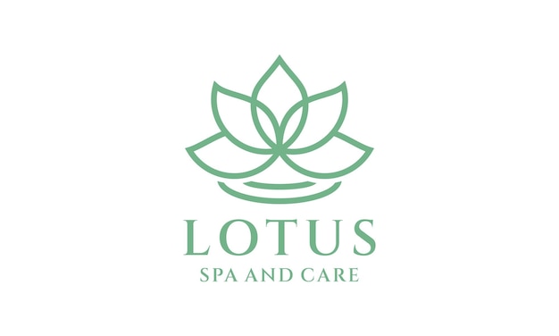 Lotus boutique feminine spa logo vector