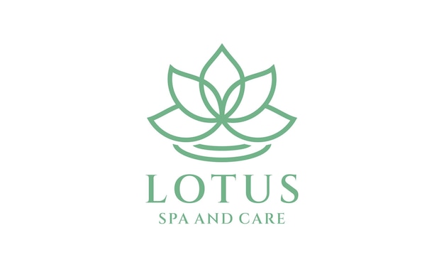 Lotus boutique feminine spa logo vector