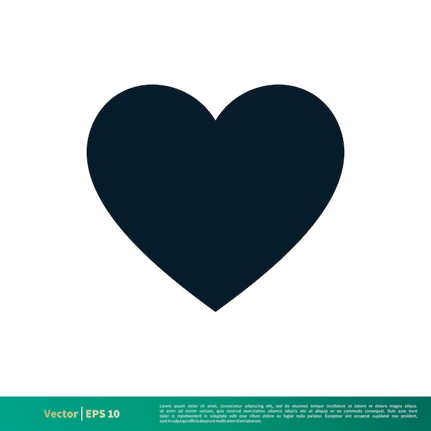 Vector love heart valentine39s day icon vector logo plantilla ilustración diseño eps 10