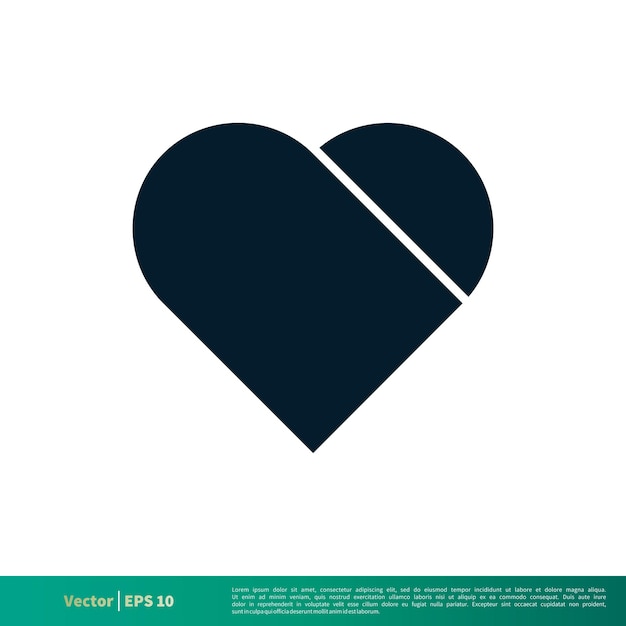 Love heart valentine39s day icon vector logo plantilla ilustración diseño eps 10