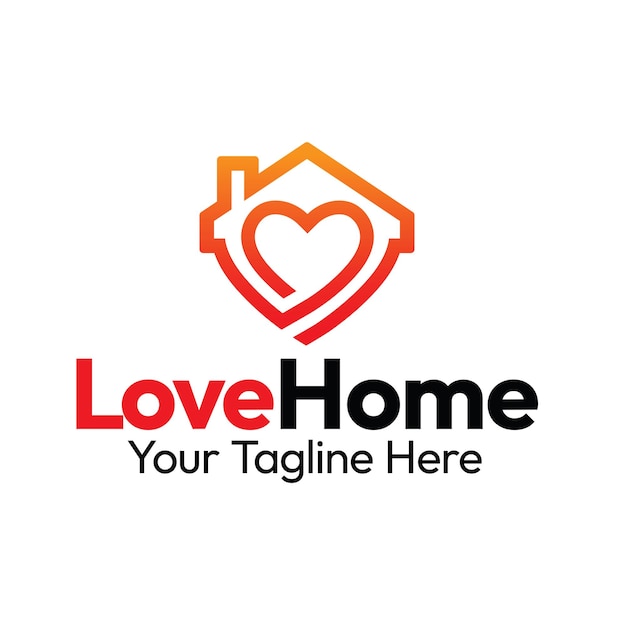 Love Home Logo - Logotipo del corazón